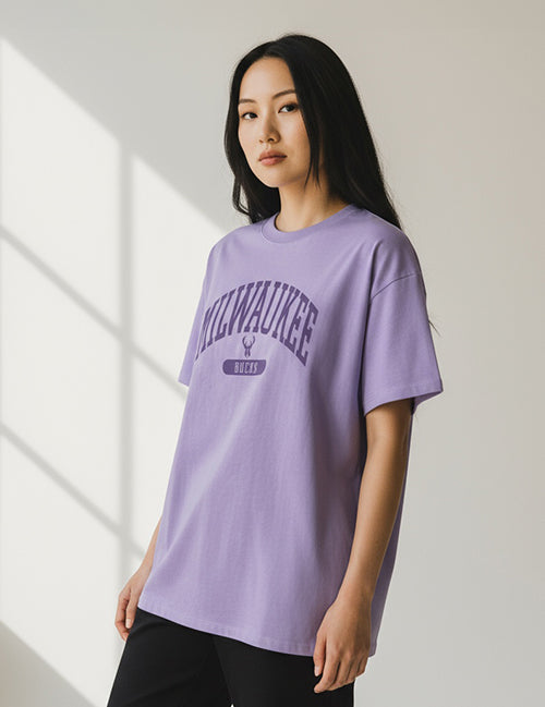 Women's Lusso Nadia City Arch Milwaukee Bucks T-Shirt