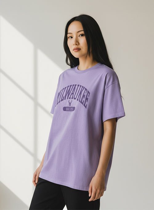 Women's Lusso Nadia City Arch Milwaukee Bucks T-Shirt