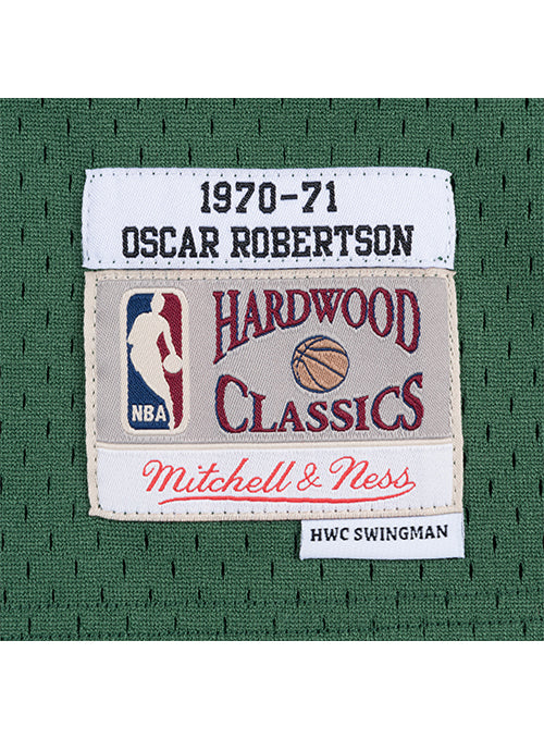 Mitchell & Ness Oscar Robertson Green Milwaukee Bucks 1970-71 Hardwood Classics Swingman Jersey