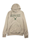 Starter Logo Grey Milwaukee Bucks Hooded Sweatshirt-front