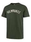 '47 Brand Scrum Grit Wordmark Milwaukee Bucks T-Shirt