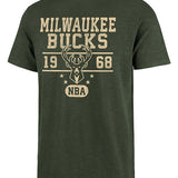 '47 Brand Scrum Floater Milwaukee Bucks T-Shirt In Green - Front View