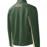 G-III Home Team Milwaukee Bucks Woven Jacket in Green and Gold - Back View