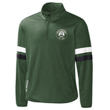 G-III Player Option Green Milwaukee Bucks 1/2 Zip Pullover- front 