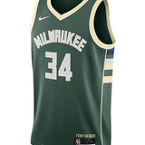 Nike 2022 Icon Edition Giannis Antetokounmpo Milwaukee Bucks Swingman Jersey-front