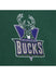 Mitchell & Ness HWC City Collection Milwaukee Bucks Hooded Sweatshirt in Green - Zoom Logo View
