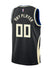 Jordan 2022 Statement Edition Custom Milwaukee Bucks Swingman Jersey in Black - Back View