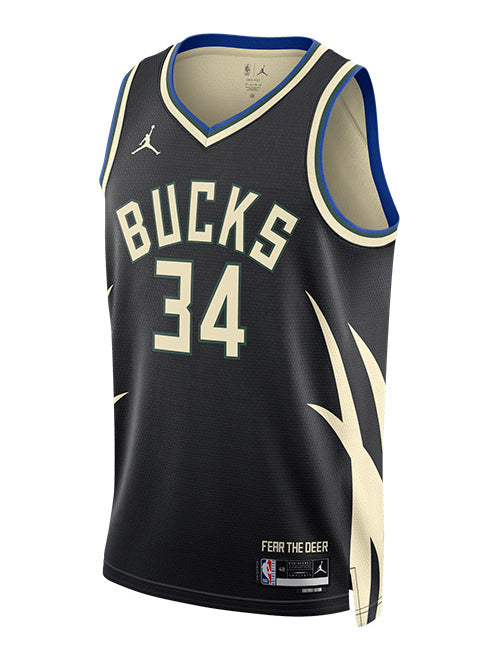 Jordan 2022 Statement Edition Giannis Antetokounmpo Milwaukee Bucks Swingman Jersey-front