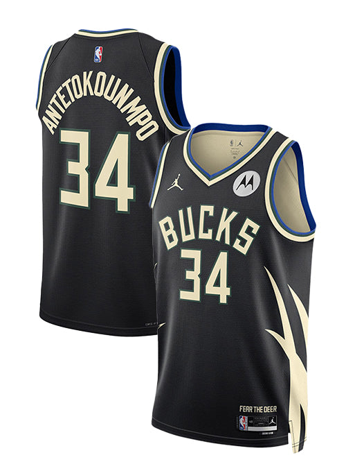 Jordan 2022 Statement Edition Giannis Antetokounmpo Milwaukee Bucks Swingman Jersey-collage