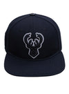 Pro Standard Triple Black Wool Milwaukee Bucks Snapback Hat-front
