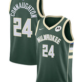 Nike 2022 Icon Edition Pat Connaughton Milwaukee Bucks Swingman Jersey-collage