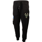 FISLL Eastern Conference Milwaukee Bucks Joggers in Black - Front View