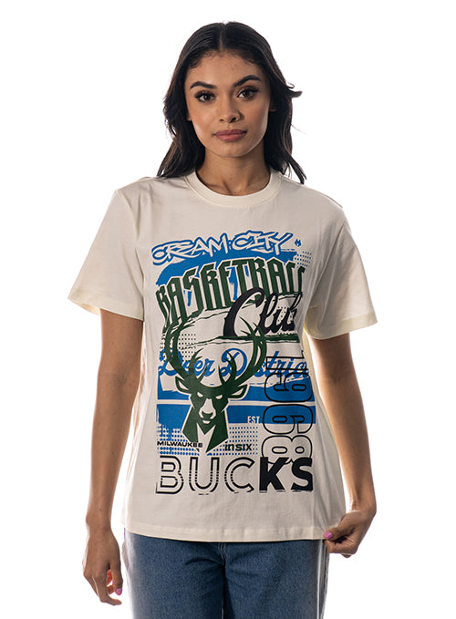  Bucks In Six x The Wild Collective Graffiti Milwaukee Bucks Oversized T-shirt