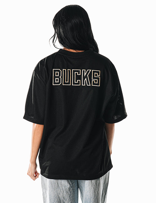 Bucks In Six x The Wild Collective Milwaukee Bucks Mesh Jersey T-Shirt-back