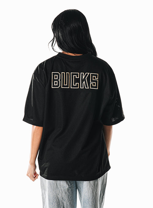 Bucks In Six x The Wild Collective Milwaukee Bucks Mesh Jersey T-Shirt-back