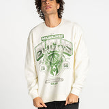 The Wild Collective Vintage Milwaukee Bucks Crewneck Sweatshirt- male model
