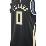 Jordan 2022 Statement Edition Damian Lillard Milwaukee Bucks Swingman Jersey-back