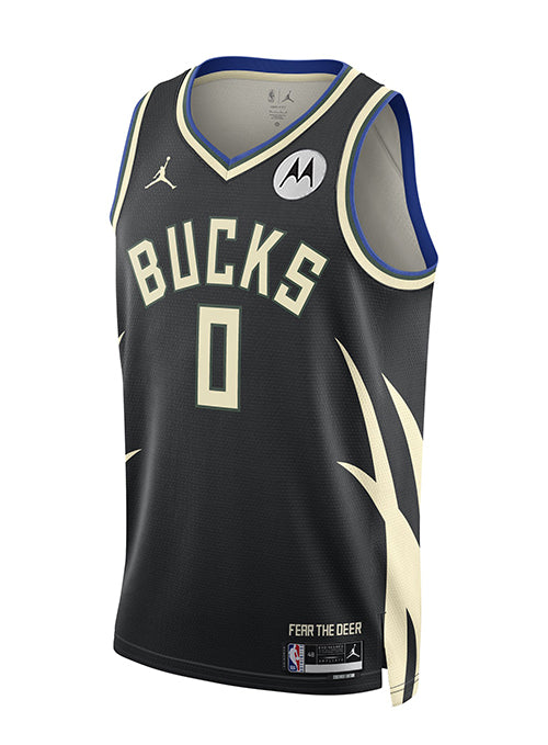 Jordan 2022 Statement Edition Damian Lillard Milwaukee Bucks Swingman Jersey-front
