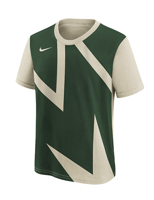 Nike City Edition 2025-26 Big Logo Milwaukee Bucks T-Shirt-front