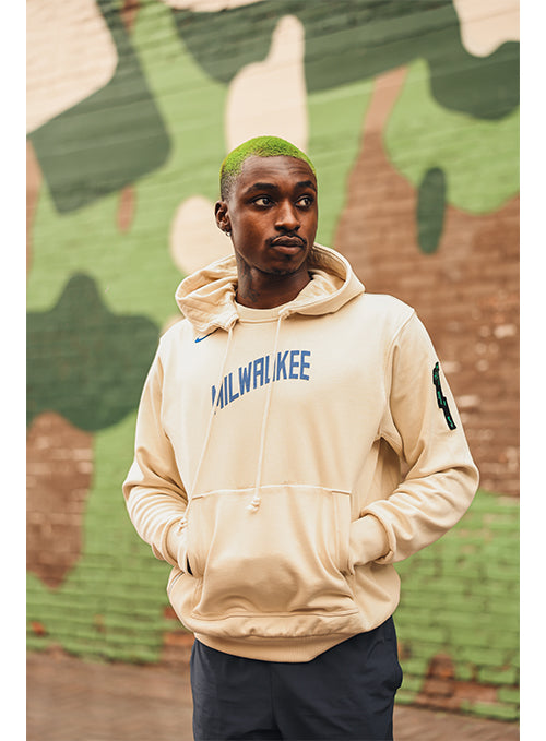 Nike 2023-24 City Edition Courtside Standard Issue Milwaukee Bucks Hooded Sweatshirt