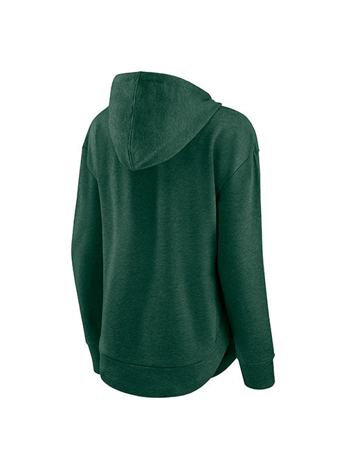 Women's Fanatics Disruptive Fleece Milwaukee Bucks Hooded Sweatshirt in Green - Back View
