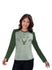 Women's Touch by G-III Wildcard Raglan Milwaukee Bucks Long Sleeve T-Shirt in Green - Front View