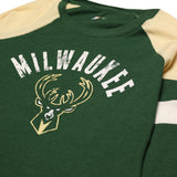 Women's G-III Long-Sleeve Play Action Royal Milwaukee Bucks T-Shirt