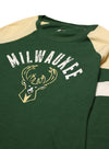 Women's G-III Long-Sleeve Play Action Royal Milwaukee Bucks T-Shirt