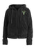Women's New Era Dark Sherpa Black Milwaukee Bucks Full-Zip Hooded Sweatshirt - Front View