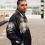 Pro Standard Script Tail Milwaukee Bucks Satin Jacket-side