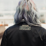 Women's Pro Standard Script Tail Milwaukee Bucks Satin Jacket-back