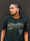 Pro Standard Script Tail Milwaukee Bucks T-Shirt-front
