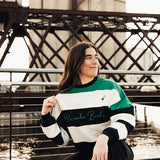 Women's Mitchell & Ness HWC '68 Blocked Milwaukee Bucks Crew Sweatshirt