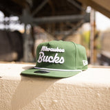 New Era Golfer Green Milwaukee Bucks Snapback Hat