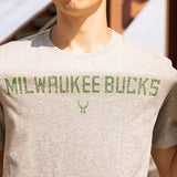 New Era Wordmark Icon Logo Milwaukee Bucks T-Shirt