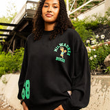 Women's Mitchell & Ness HWC '68 Founded Milwaukee Bucks Crewneck Sweatshirt-model 1