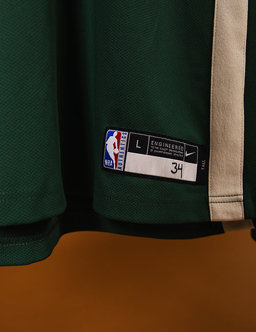 Game Worn Nike Game Theatre Giannis Antetokounmpo Milwaukee Bucks Jacket and Pant Set-tag on jacket
