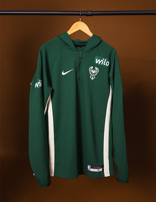 Game Worn Nike Game Theatre Giannis Antetokounmpo Milwaukee Bucks Jacket and Pant Set-jacket