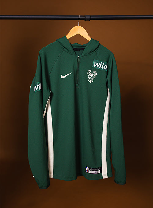 Game Worn Nike Game Theatre Giannis Antetokounmpo Milwaukee Bucks Jacket and Pant Set-jacket