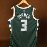 Signed Nike Icon Edition Myles Turner Milwaukee Bucks Swingman Jersey