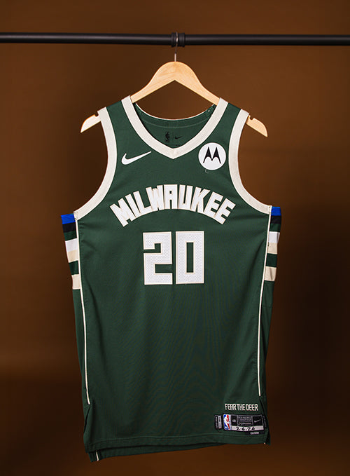 Game Worn Nike Icon Edition AJ Green Milwaukee Bucks Authentic Jersey-front