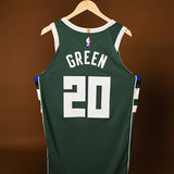 Game Worn Nike Icon Edition AJ Green Milwaukee Bucks Authentic Jersey-back