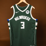 Game Worn Nike Icon Edition Myles Turner Milwaukee Bucks Authentic Jersey