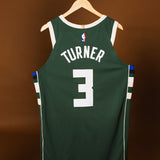 Game Worn Nike Icon Edition Myles Turner Milwaukee Bucks Authentic Jersey