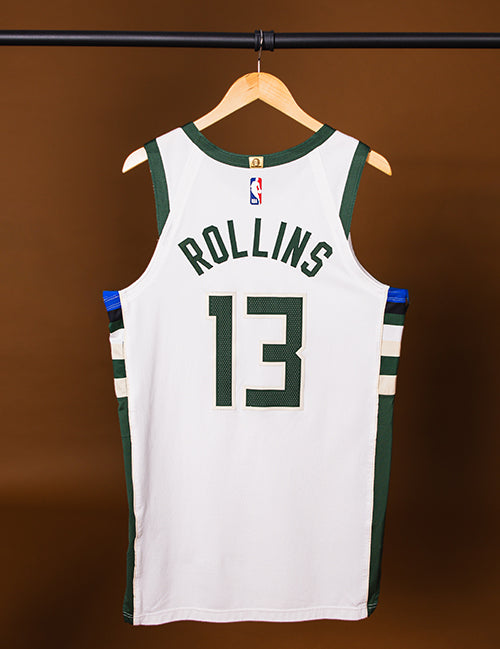 Game Worn Nike Association Edition Ryan Rollins Milwaukee Bucks Authentic Jersey-back