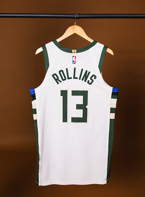 Game Worn Nike Association Edition Ryan Rollins Milwaukee Bucks Authentic Jersey-back