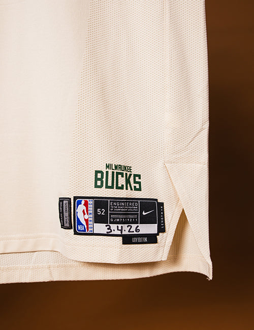 Game Worn Nike 2025-26 City Edition Bobby Portis Jr. Milwaukee Bucks Authentic Jersey-tag