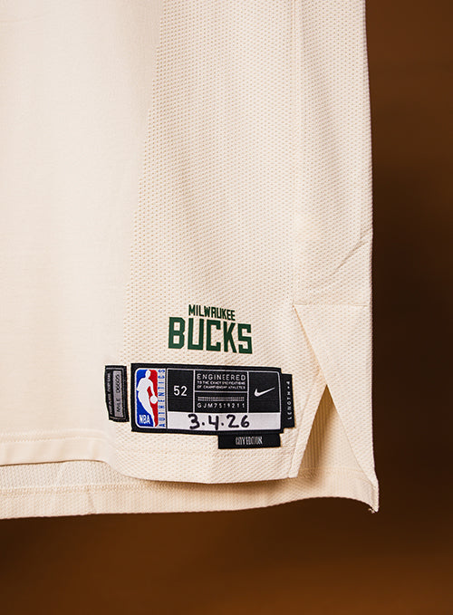 Game Worn Nike 2025-26 City Edition Bobby Portis Jr. Milwaukee Bucks Authentic Jersey-tag