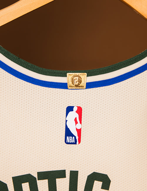 Game Worn Nike 2025-26 City Edition Bobby Portis Jr. Milwaukee Bucks Authentic Jersey-close up
