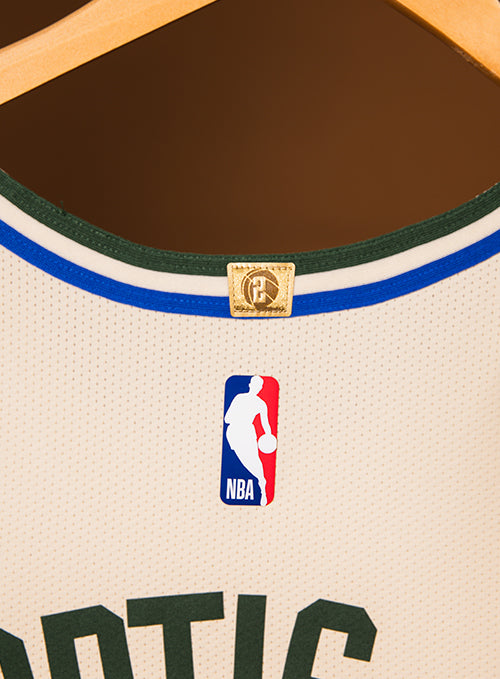 Game Worn Nike 2025-26 City Edition Bobby Portis Jr. Milwaukee Bucks Authentic Jersey-close up